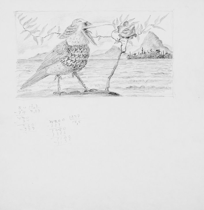 Drawing  1972  graphite on paper  203 x 208 mm