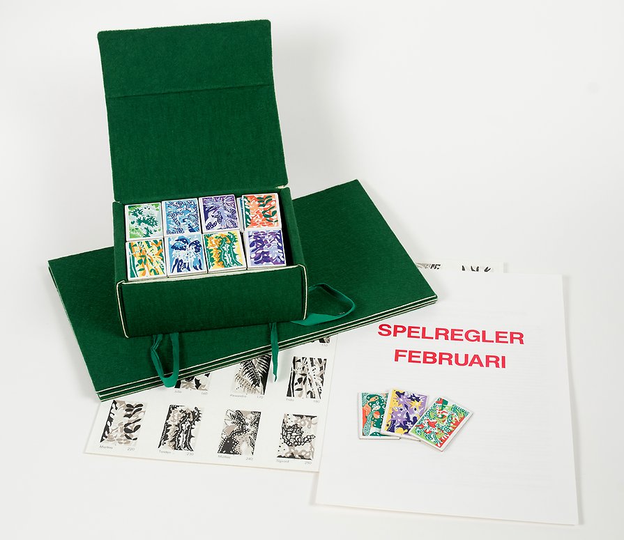 The Februari Miniature Lithography Game  1986  mixed media  365 x 290 x 100 mm