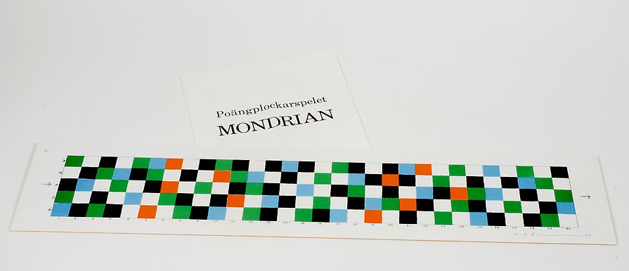 Mondrianspelet  1980  litografi  683 x 146 mm