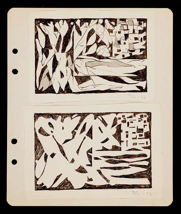 ur Formboken 1948  tusch/blyerts på papper  167 x 200 mm