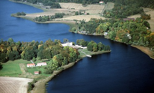 Flygbild över Stjärnsunds slott