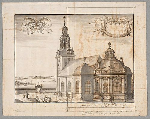 Bilden av kyrkan i Suecia antik.