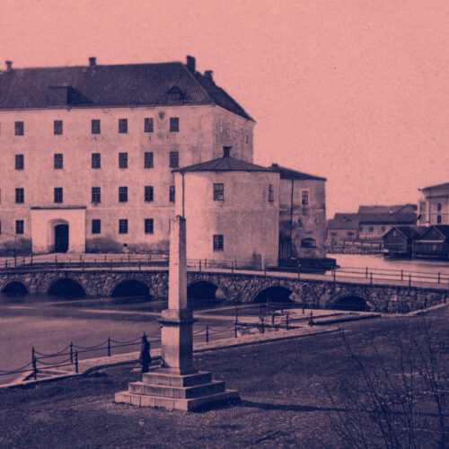 Örebro slott som det såg ut på 1860-talet.
